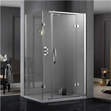 Stainless steel glass shower room swing door