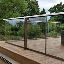 Aluminum U base channel/glass balustrade/railing 