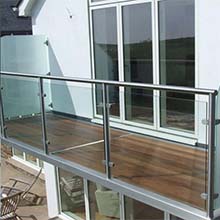 Aluminum U base channel/shoe glass balustrade/railing Design 
