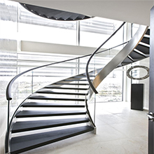 Price Modern Steel Circular Tempered Glass Stair Curved Home Used Indoor Designs 