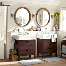 High End American Antique Style used sliding door bathroom vanity with low price