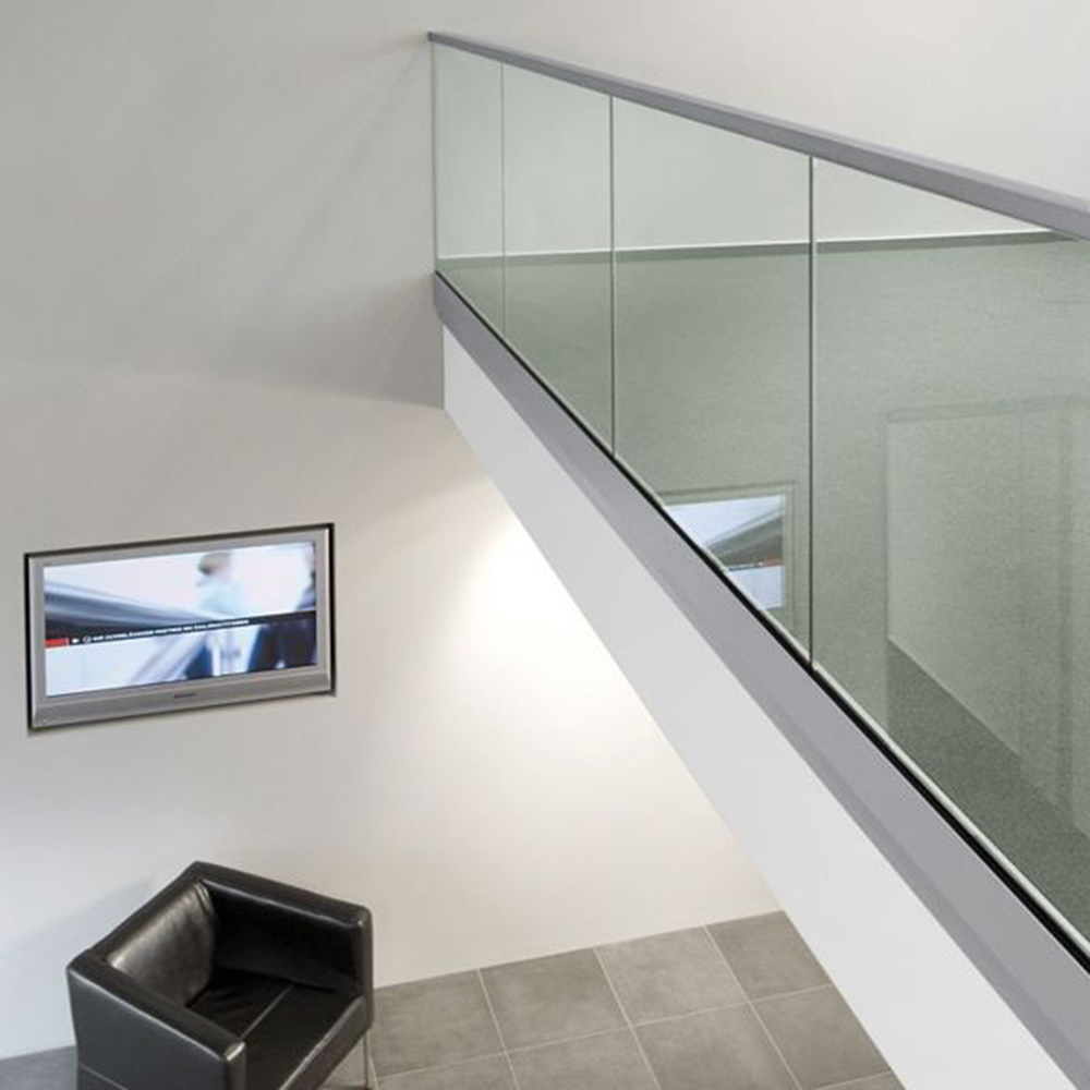 S-Frameless Aluminum U Channel Staircase Railing