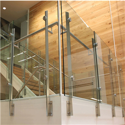 easy installed simple design stainless steel handrail stair balustrad post glass railing stair-A 