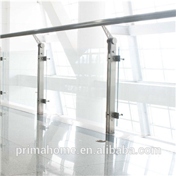 316 Stainless Steel Brushed SS post and handrail With Glass railing-A 