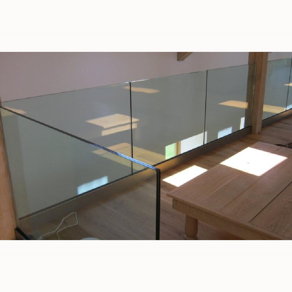 S-Aluminum U Channel Glass Railing For Frameless Railing Balcony