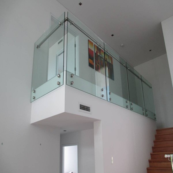 S-Modern design Stainless steel standoff glass railing for outdoor 
