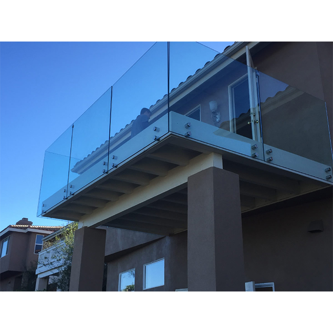 S-Standoff Style Frameless Safety Glass railing