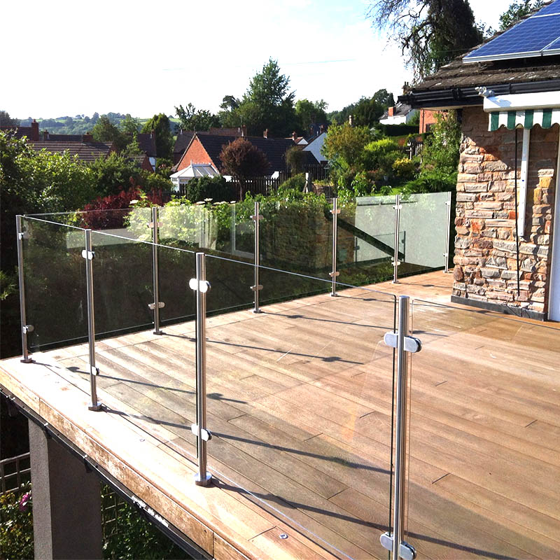 S-Stainless steel railing baluster post glass balustrade