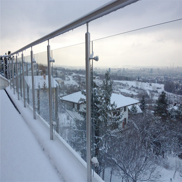 S-Balcony Custom glass railing deck handrail stainless baluster