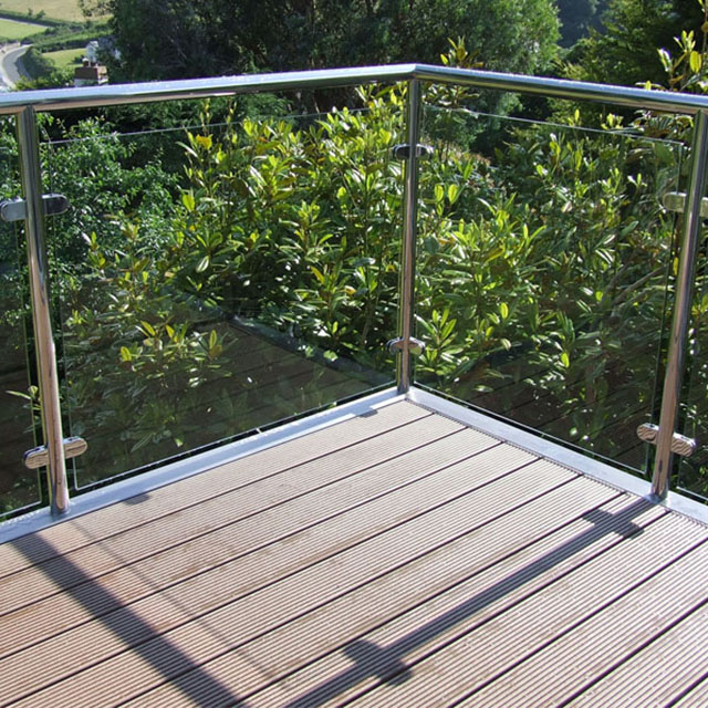 S-Best Sell Stair Used Stainless Steel Post Glass Railing / Handrail / Baluster