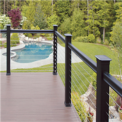 China factory experienced railing design wood and stainless steel balcony handrail-A