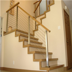 Modern design interior cable railing post wood stairs for house-A