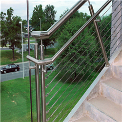 Modern Style Simple Stainless Steel Handrail Stair Wire Cable Railing-A