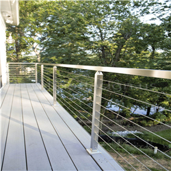 vertical stainless steel cable railing/wire banister railing/metal cable fence-A