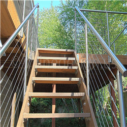 Stainless Steel Indoor Metal Balustrade Staircase Tube Stainless Steel Railing Systems-A