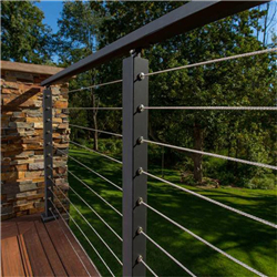 Exterior Deck Wire Railing Cost Cheap Adjustable Stainless Steel Cable Balustrade Kit System-A