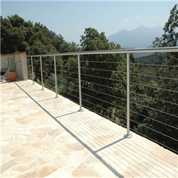 Stainless Steel Post And Wire Fence Railing Systems-A