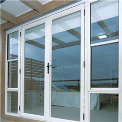 Low price powder coated aluminum glass swing insulation casement door with definition-A