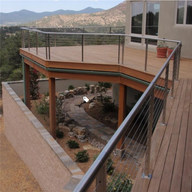 S-Balcony Railing for Outdoor Steps Stainless Steel Cable Wire Railings 